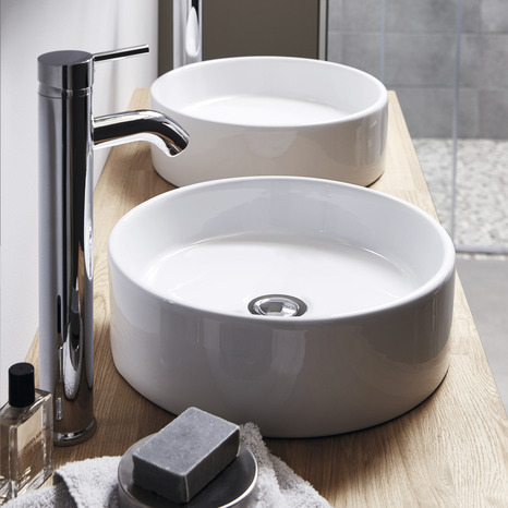 Vasque à poser "Scalea" H. 11 cm Ø 35 cm - GoodHome - Brico Dépôt