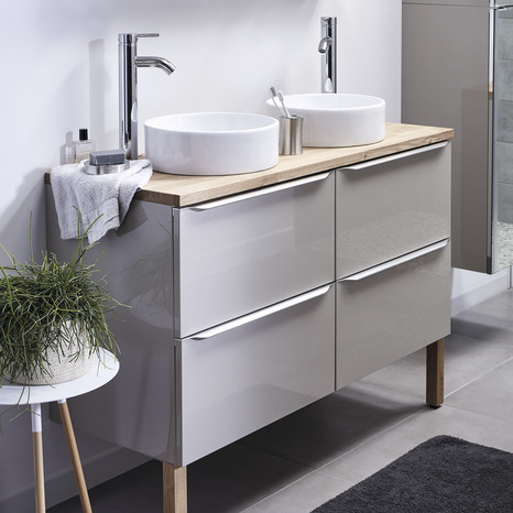 Vasque à poser "Scalea" H. 11 cm Ø 35 cm - GoodHome - Brico Dépôt