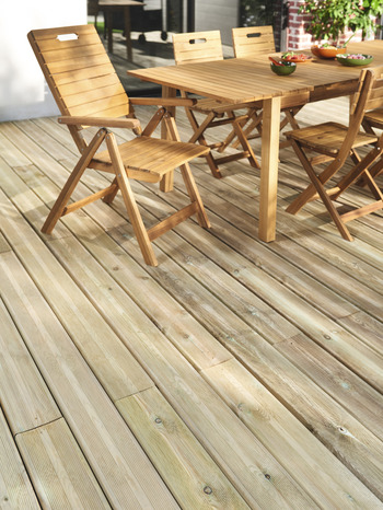 Lame de terrasse en pin "Lemhi" C4 - Vert - L. 240 x l. 14,4 cm, ép. 27 mm - Brico Dépôt