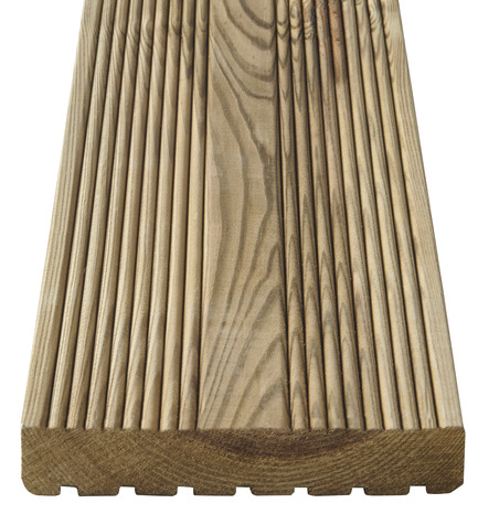 Lame de terrasse en pin "Lemhi" C4 - Vert - L. 240 x l. 14,4 cm, ép. 27 mm - Brico Dépôt