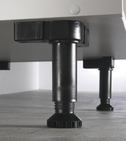 Lot de 2 pieds chromés - H. 150 à 165 mm - Brico Dépôt