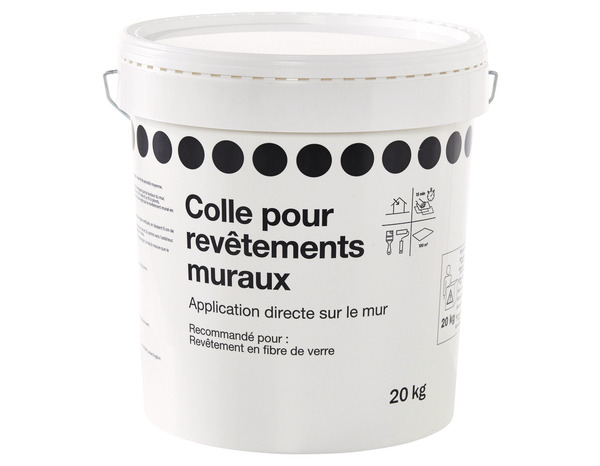 Colle blanche prête à l'emploi pour revêtement muraux - 20 kg - Brico Dépôt