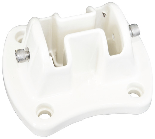 Platine de fixation pour poteau à encoche blanche - Marque BLOOMA - Brico Dépôt