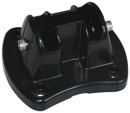 Platine de fixation pour poteau à encoche noire - Marque BLOOMA - Brico Dépôt