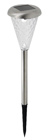 Spot solaire à piquer en acier inox H. 3,7 cm - Brico Dépôt