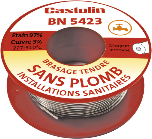 Bobine fil fourré sans plomb 500 g - ø 2 mm - Castolin - Brico Dépôt