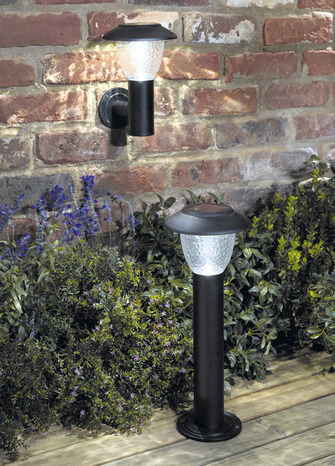 Potelet solaire "Glio" noir - 450 x 150 mm - Marque BLOOMA - Brico Dépôt