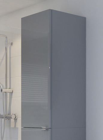 Armoire de salle de bains "Imandra" - Gris - L.40 x H.90 x P.36 cm - GoodHome - Brico Dépôt