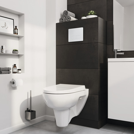 Cuvette WC suspendu sans bride (sans rebord) "Jabi" - NF - GoodHome - Brico Dépôt