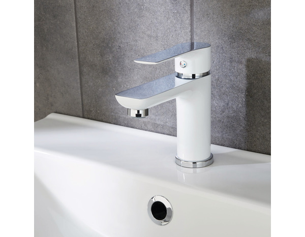 Mitigeur lavabo "Wicie" - Blanc - GoodHome - Brico Dépôt