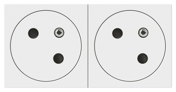 Prise double avec terre surface double inclinée 45° "Mosaic" blanc - Legrand - Brico Dépôt