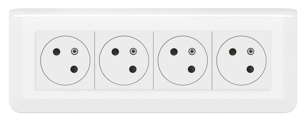 Bloc quadruple prises précâblées - Legrand - Brico Dépôt