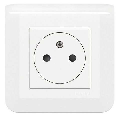Lot 10 prises avec terre " Mosaic" blanc - Legrand - Brico Dépôt