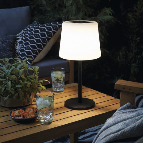 Lampe à poser solaire "Elgini" H. 40 cm - Marque BLOOMA - Brico Dépôt