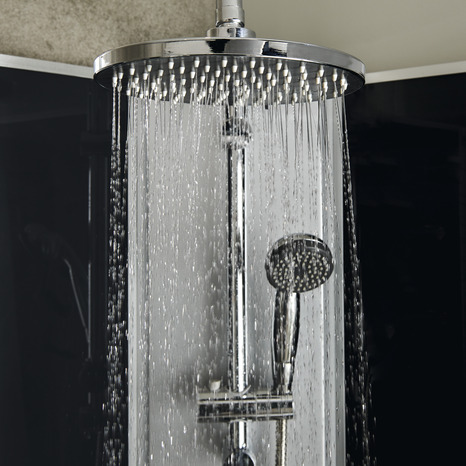 Cabine de douche hydromassante "Onega" - Gris - L. 80 x l. 120 x H. 225 cm - GoodHome - Brico Dépôt