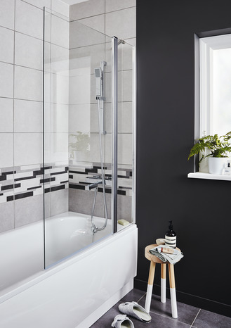 Pare-baignoire "Calera" 1 volet 1/2 - GoodHome - Brico Dépôt