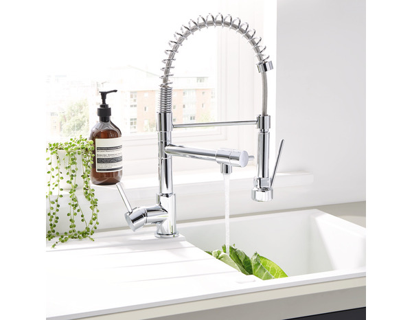 Mitigeur évier pro chromé "Bilbrough" - Cooke and Lewis - Brico Dépôt