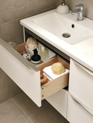 Plan double vasques à encastrer en résine "Mila" L.120 x H.12 x P.45 cm - GoodHome - Brico Dépôt