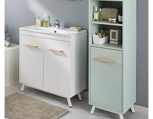 Meuble sous-vasque à poser "Ladoga" - Blanc - l.80 cm - Cooke and Lewis - Brico Dépôt