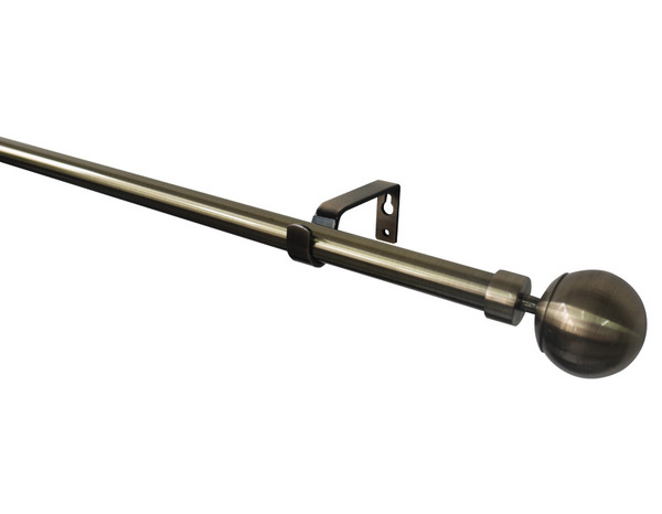 Kit barre à rideau extensible "Antiki" boule 200/330 cm - GoodHome - Brico Dépôt