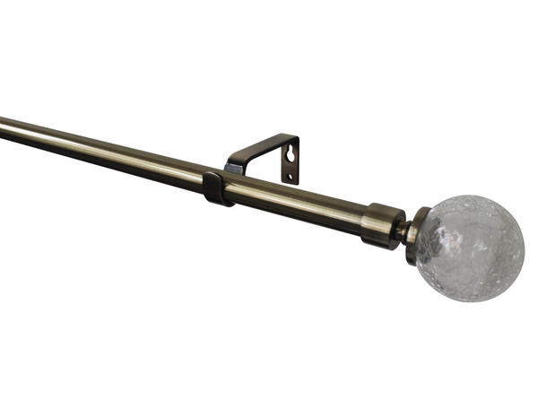 Kit barre à rideau extensible "Antiki" boule 120/210 cm - GoodHome - Brico Dépôt