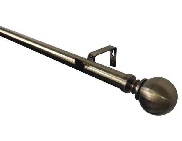 barre simple extensible embout boule 25/28 Kit "Antiki", 200/330 - GoodHome - Brico Dépôt
