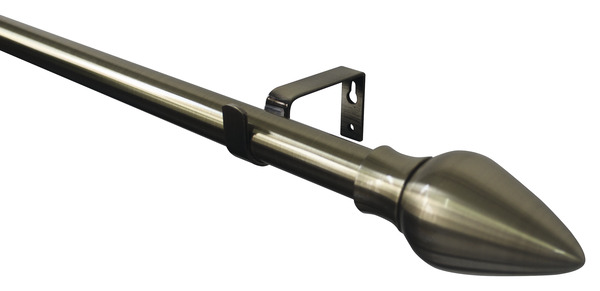 Kit barre à rideau extensible "Antiki" poire 200/330 cm - GoodHome - Brico Dépôt