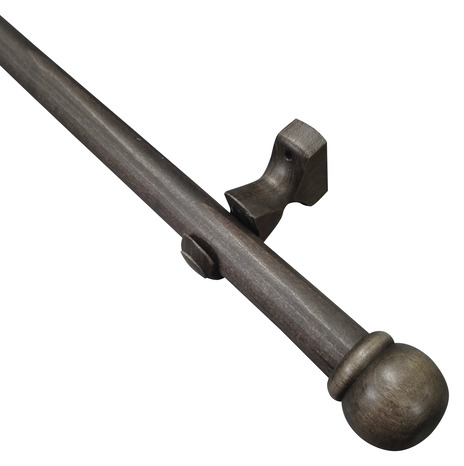 Kit barre à rideau 150 cm effet noyer - Brico Dépôt