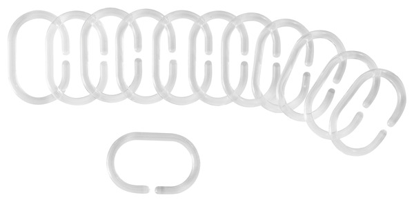 Anneaux rideau de douche "Nira" transparent - Cooke and Lewis - Brico Dépôt