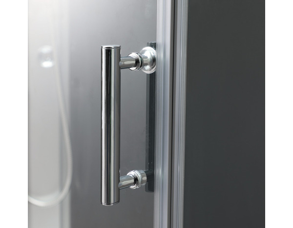 Cabine de douche hydromassante "Onega" - Gris - L. 80 x l. 120 x H. 225 cm - GoodHome - Brico Dépôt