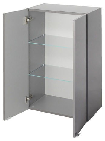 Armoire de salle de bains Imandra gris taupé L.60 x H.90 x P.36 cm - GoodHome - Brico Dépôt