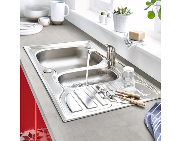 Évier de cuisine inox "turing" - 1,5 cuve - Brico Dépôt