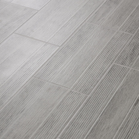 Carrelage de sol extérieur "Stripe Wood" gris - l. 29,8 x L. 59,8 cm - GoodHome - Brico Dépôt