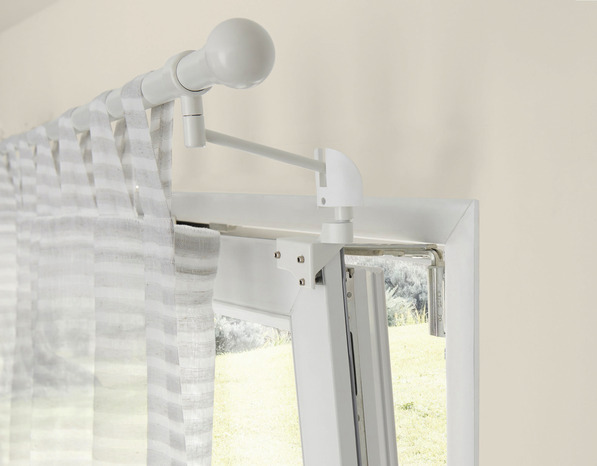Supports pour tringle à rideau blanc mat "Ikaria" - GoodHome - Brico Dépôt