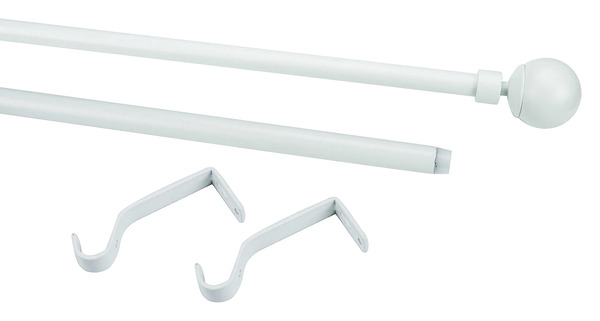 Kit barre à rideau extensible embout boule Anafi 120/210 cm
 - GoodHome - Brico Dépôt