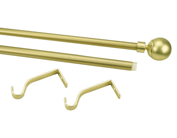 Kit barre simple extensible embout boule 16/19 "Elasa", 120/210
 - GoodHome - Brico Dépôt