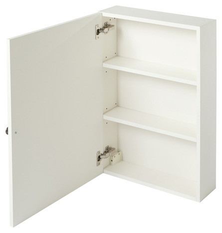 Armoire de salle de bain avec miroir "Perma" - blanc - L.50 x H.70 x P.15 cm - GoodHome - Brico Dépôt
