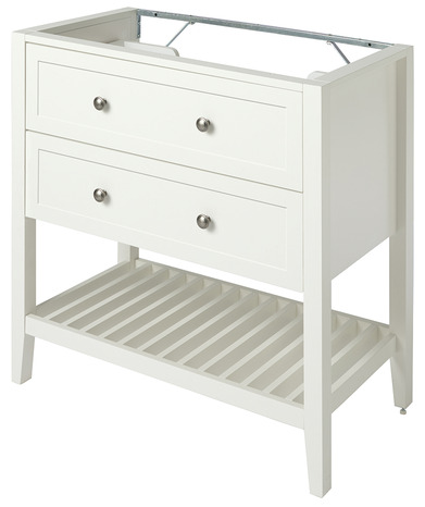 Meuble sous vasque à poser blanc Perma L.80 x H.80,6 x P.45 cm - GoodHome - Brico Dépôt