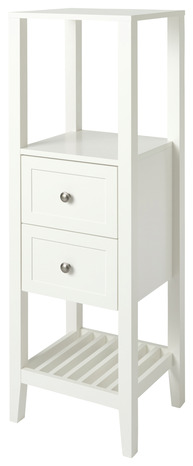 Demi-colonne de salle de bains blanc "Perma" L.40,2 x H.120 x P.36,1 cm - GoodHome - Brico Dépôt