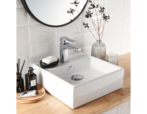 Vasque à poser "Hendra" - En céramique  - Blanc - GoodHome - Brico Dépôt