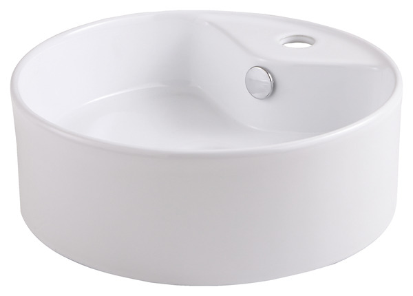 Vasque à poser en céramique "Vorma" - Blanc - GoodHome - Brico Dépôt