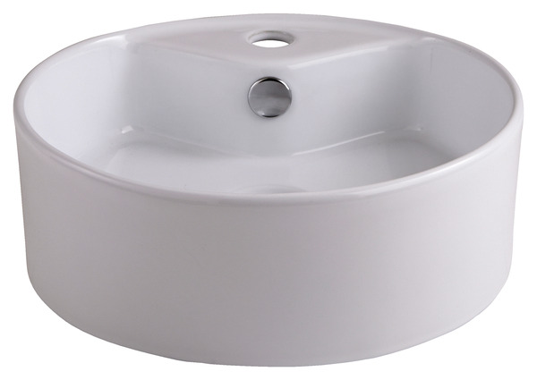 Vasque à poser en céramique "Vorma" - Blanc - GoodHome - Brico Dépôt