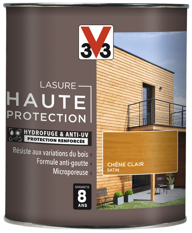 Lasure ton chêne clair satinée 0,75 L - V33 - Brico Dépôt