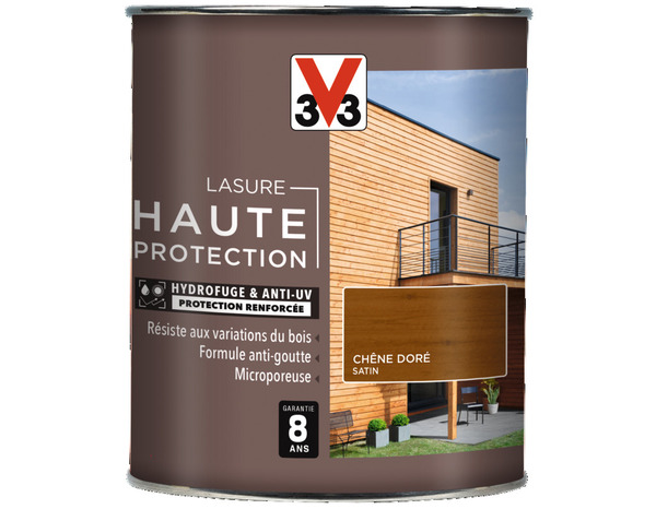 Lasure ton chêne dore satinée 0,75 L - V33 - Brico Dépôt