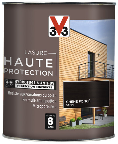 Lasure ton chêne foncé satinée 0,75 L - V33 - Brico Dépôt