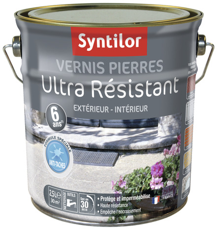 Vernis pierres satin 2,5 L extérieur – intérieur - Syntilor - Brico Dépôt