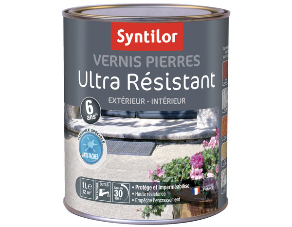 Vernis pierre satin intérieur/extérieur 1 L - Syntilor - Brico Dépôt