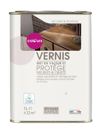 Vernis incolore satiné 1 L - Colours - Brico Dépôt