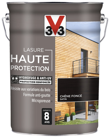 lasure bois extérieur ton chêne foncé satinée 5 L - V33 - Brico Dépôt