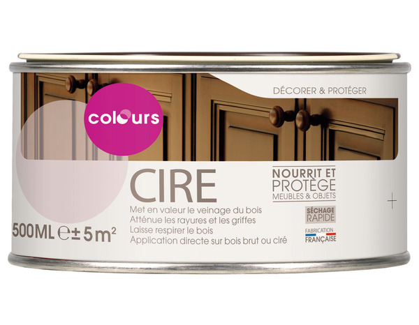 Cire pâte incolore 0,5 L pour meubles et boiseries intérieures - Colours - Brico Dépôt